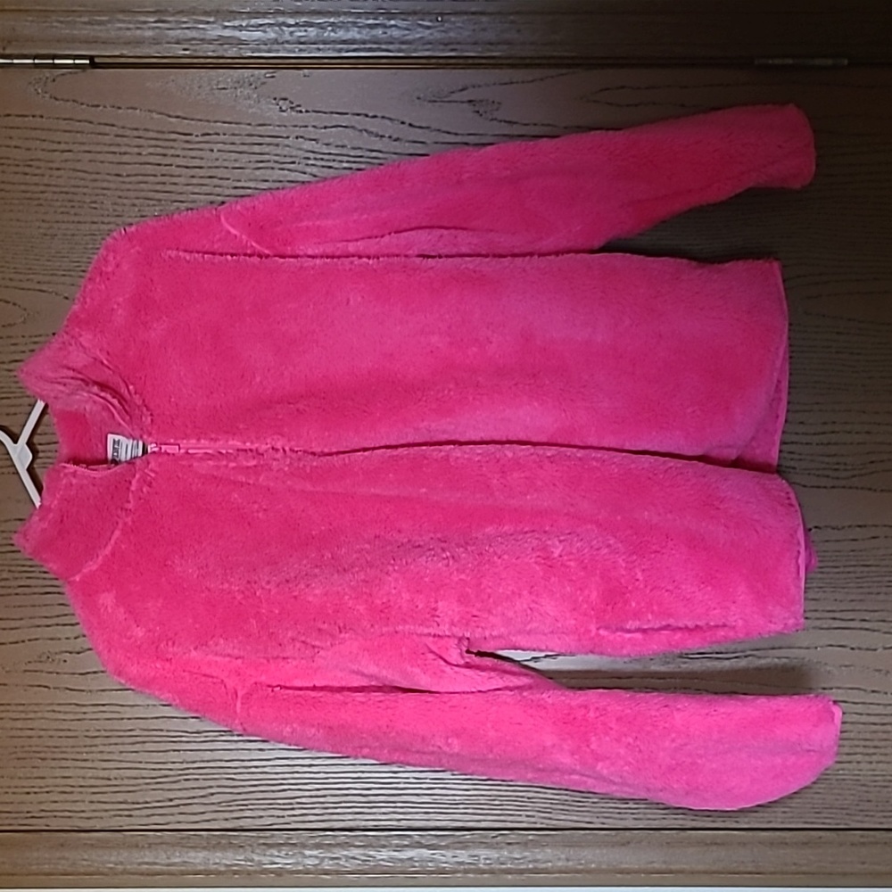 New With Tags!Large Pink Fluorescent Pink zip-up jacket.💖💗🩷